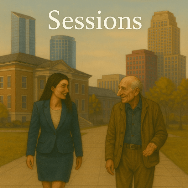 Dr. Limbini and Lester planning future under supportive Grand Rapids Michigan skyline