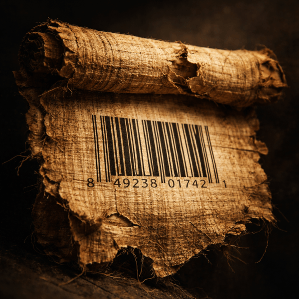 A bar coded ancient scroll